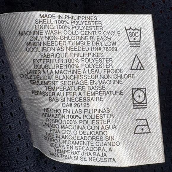 Ashworth Water Resistant Full Zip Thermal Navy Dad Grandpa Golf Jacket Mens Sz L - Picture 7 of 7